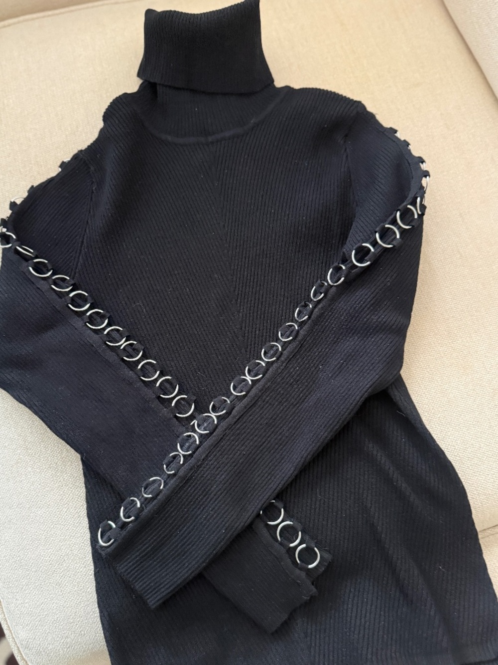 Unique limited edition Zara black knit turtleneck sweater